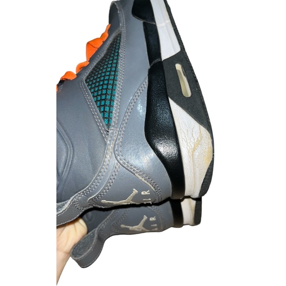 Youth Nike Air Jordan Flight Grey/Black/Teal Sneakers - 6.5Y (Women’s 8) - Picture 8 of 13